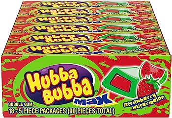 Hubba Bubba Strawberry Watermelon 40g x 18