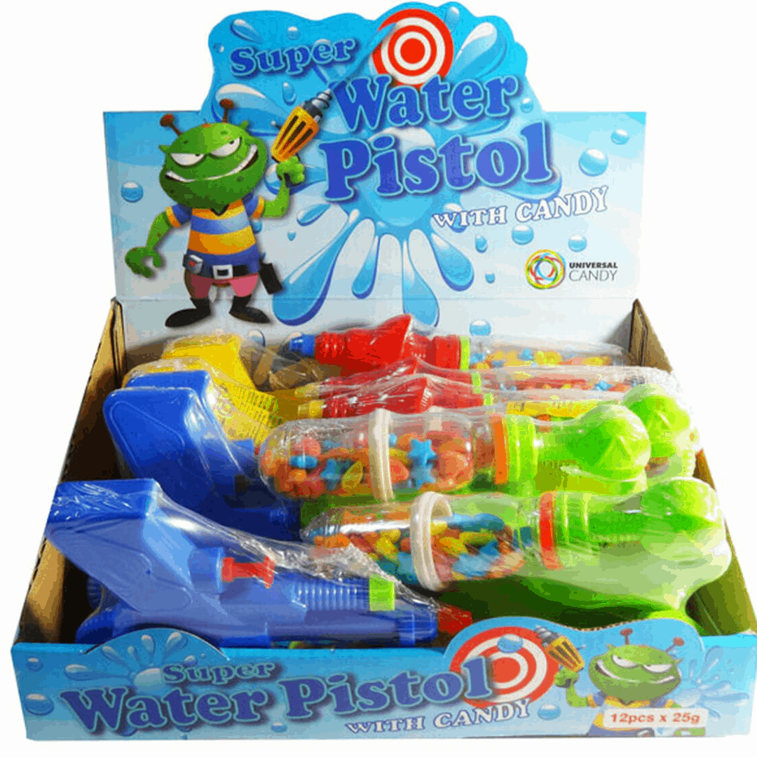 Super Water Pistol Candy 12pieces