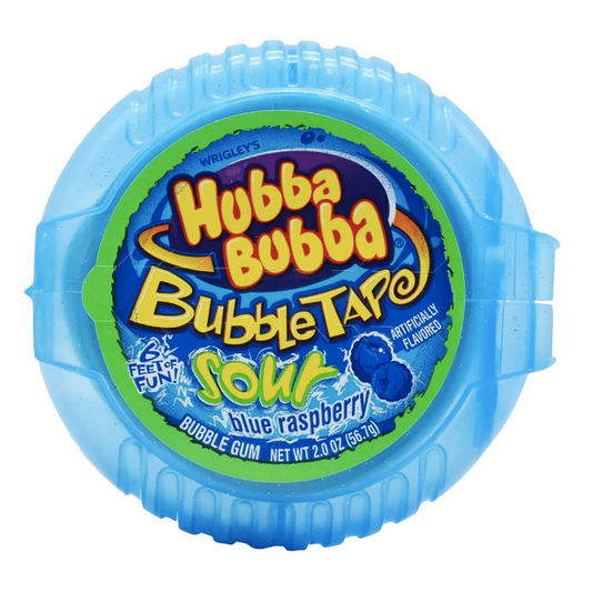Hubba Bubba Tape Sour Blue Raspberry 12x56g