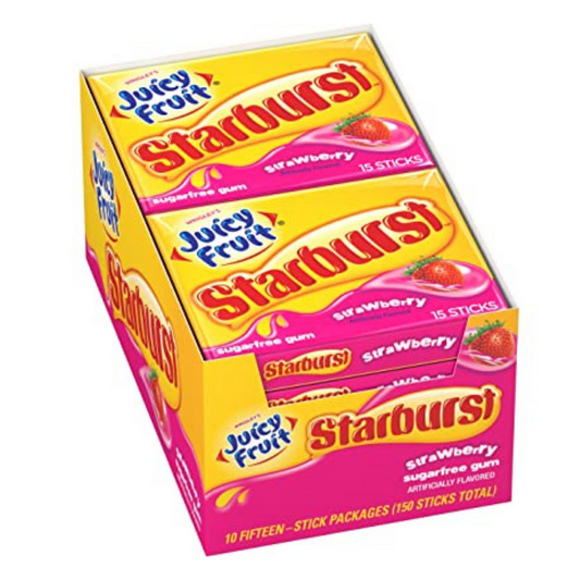Juicy Fruit Starburst Strawberry 15sticksx10packets