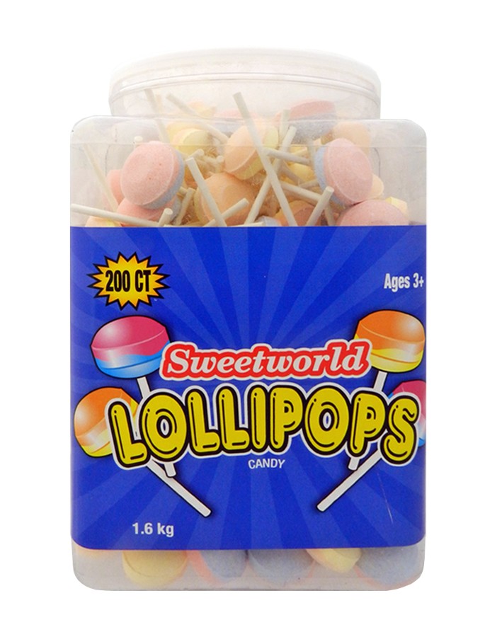 Sweetworld Lollipops 200 pieces (1.6kg)