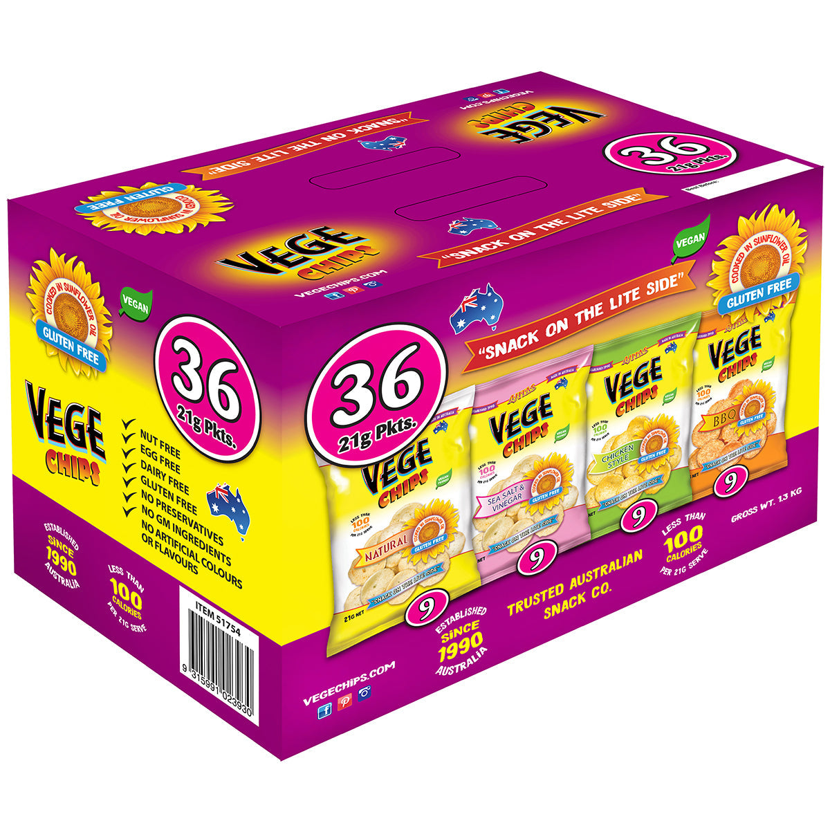 Vege Chips 36packsx21g