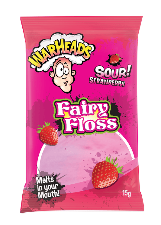 Warhead Fairy Floss – Sour Strawberry 18 pcs x 15 g