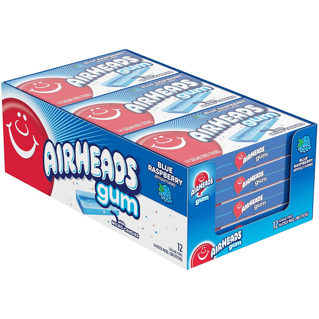 Airheads Gum Blue Raspberry 12packets