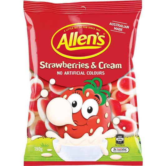 Allen’s Strawberries & Cream 12x190g