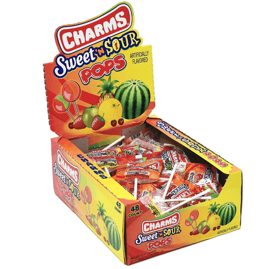 Charms Sweet n Sour Lollipops 48pieces