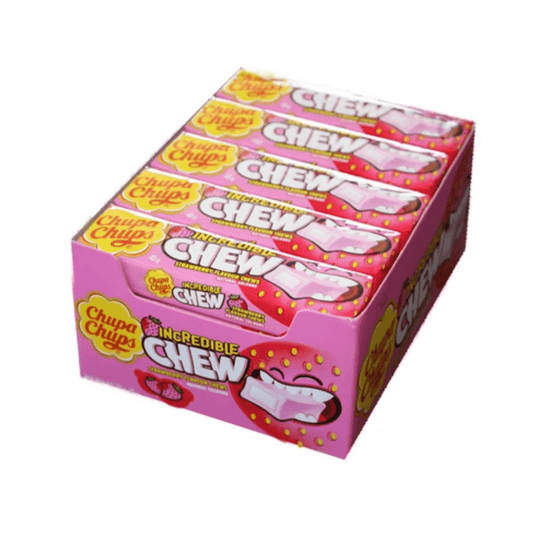 Chupa Chups Incredible Chew Strawberries 20x45g