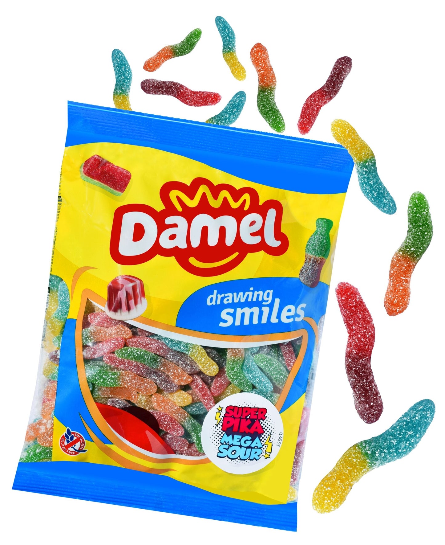 Damel Sour Worms 1kg