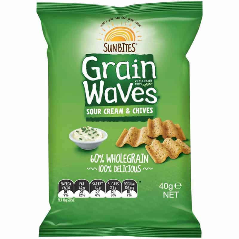 Grain Waves Sour Cream & Chives 18x40g