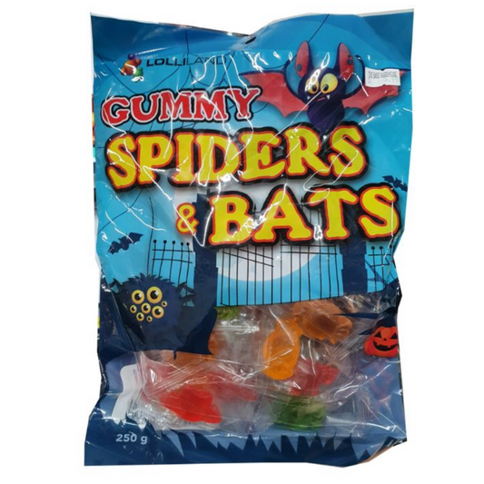 Gummy Spiders & Bats 250g