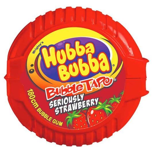 Hubba Bubba Bubble Tape Seriously Strawberry 12x56g