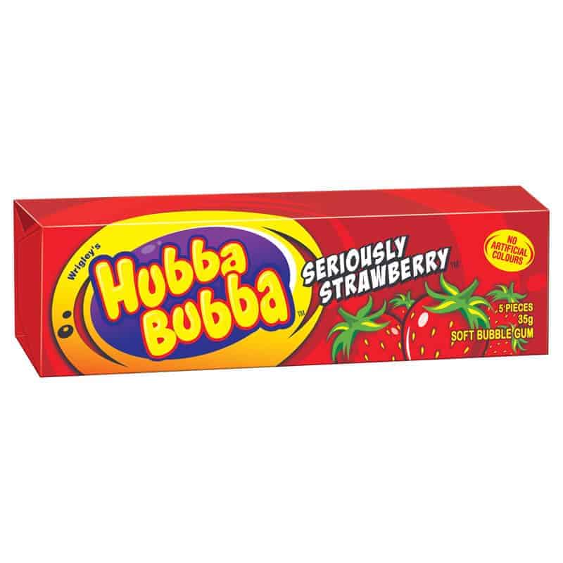 Hubba Bubba Soft Bubble Gum Seriously Strawberry 20x35g5pieces
