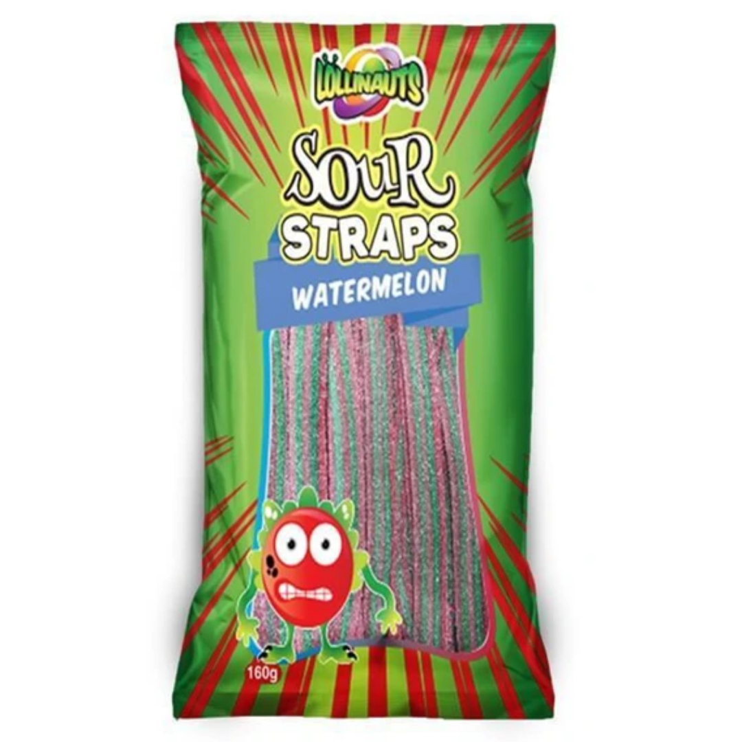 Lollinaut Watermelon Sour Straps 12x160g