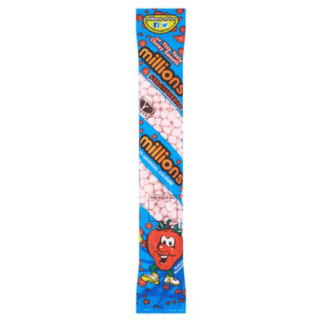 Millions Tubes Raspberry 12x60g – Heavenly Treats