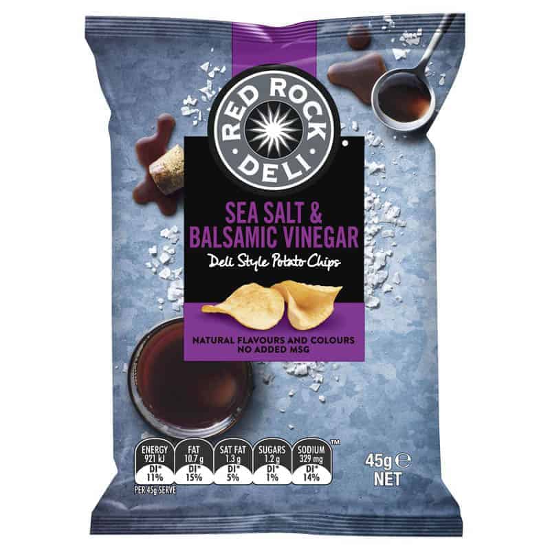 Red Rock Deli Sea Salt & Balsamic Vinegar 18x45g