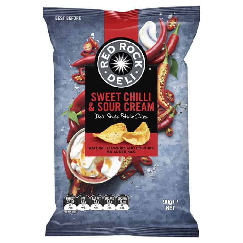 Red Rock Deli Sweet Chilli & Sour Cream 12x90g