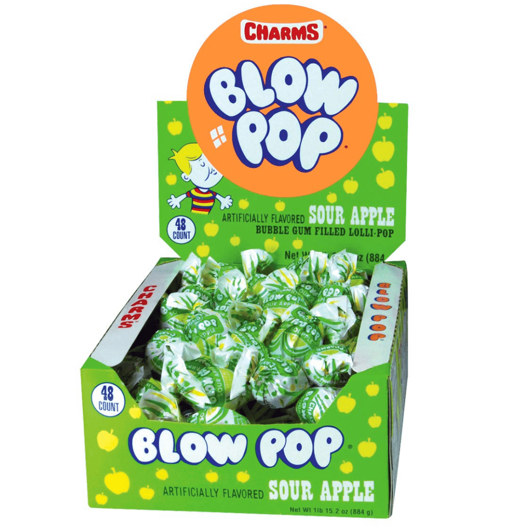 Sour Apple Blow Pop 48pieces