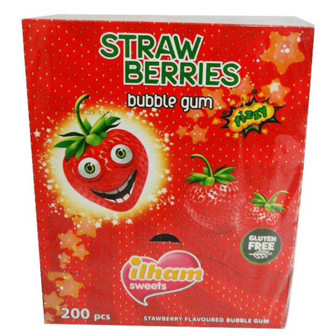 Strawberries Bubble Gum 200pieces