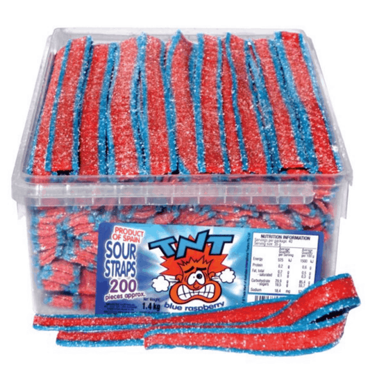 TNT Sour Straps Blue Raspberry 200x1.4kg