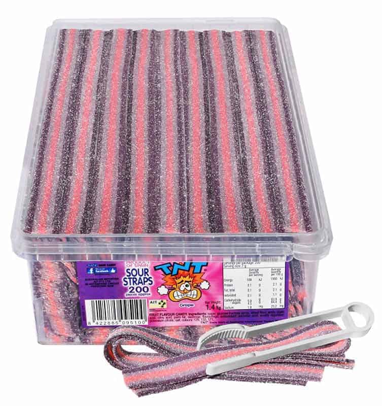 TNT Sour Straps Grape 200x1.4kg