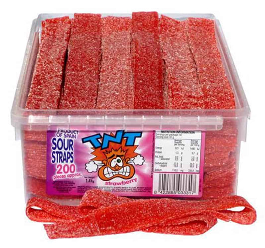 TNT Sour Straps Strawberry 200x1.4kg