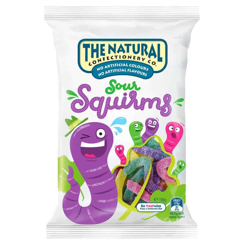 The Natural Sour Squirms 12x180g