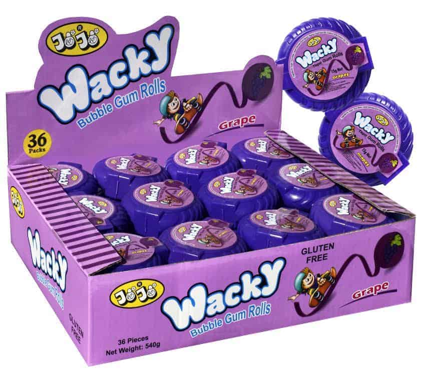 Wacky Bubblegum Grape 36x15g