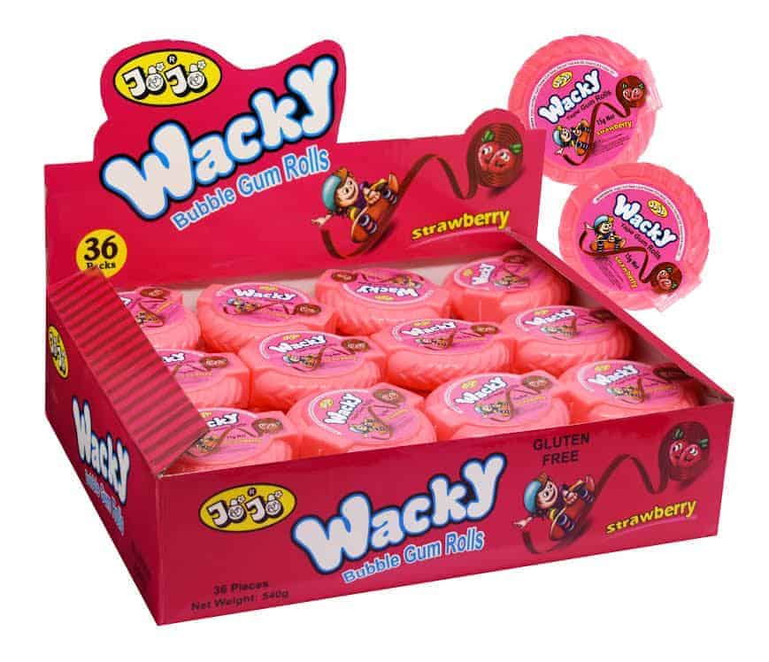 Wacky Bubblegum Strawberry 36x15g