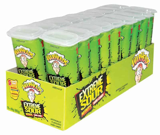 Warheads Extra Sour Mini Hard Candy 18x49g