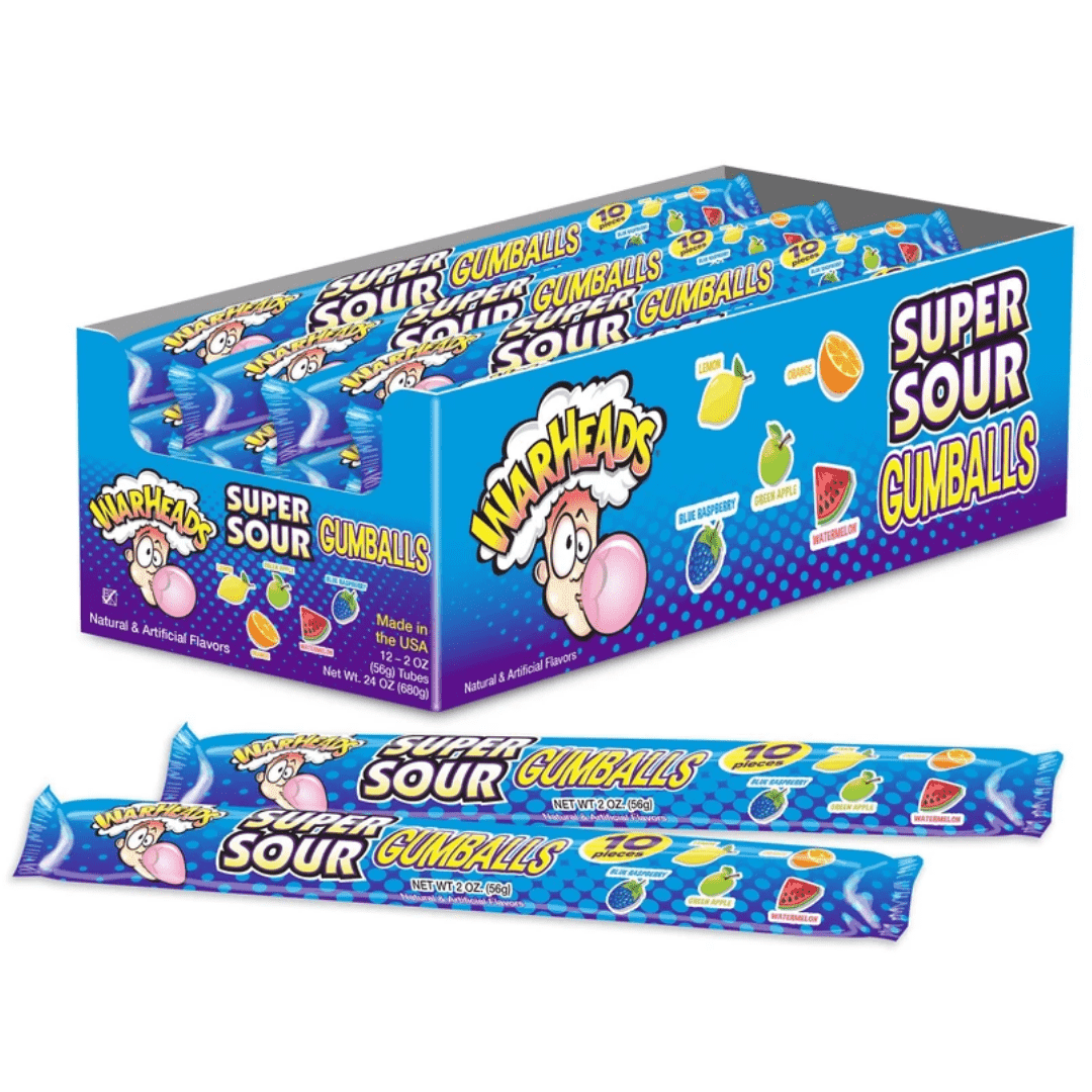 Warheads Super Sour Gumballs 12pieces