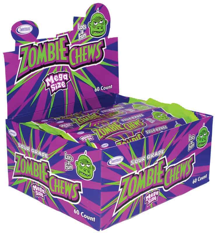 Zombie Chews Sour Grape 72x28g