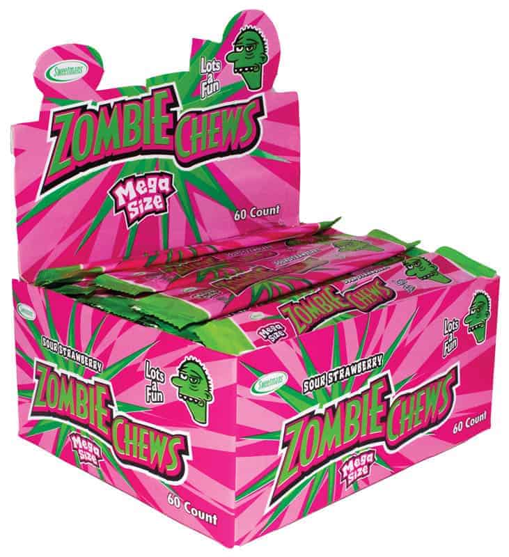 Zombie Chews Sour Strawberry 72x28g