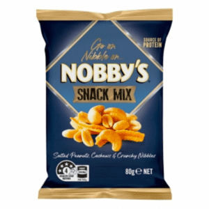 Nobby's Snack mix Salted Peanuts, Cashews & Cunchy Nibbles 12x80g